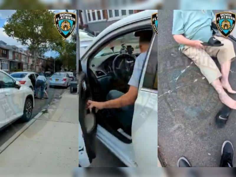 VIDEO. Taxista roba y arroja a una abuelita en plena calle