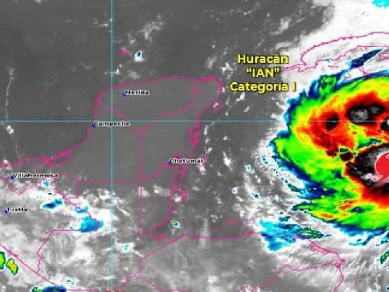 Se forma huracán “Ian” se encuentra a menos de 600 kilómetros de Quintana Roo
