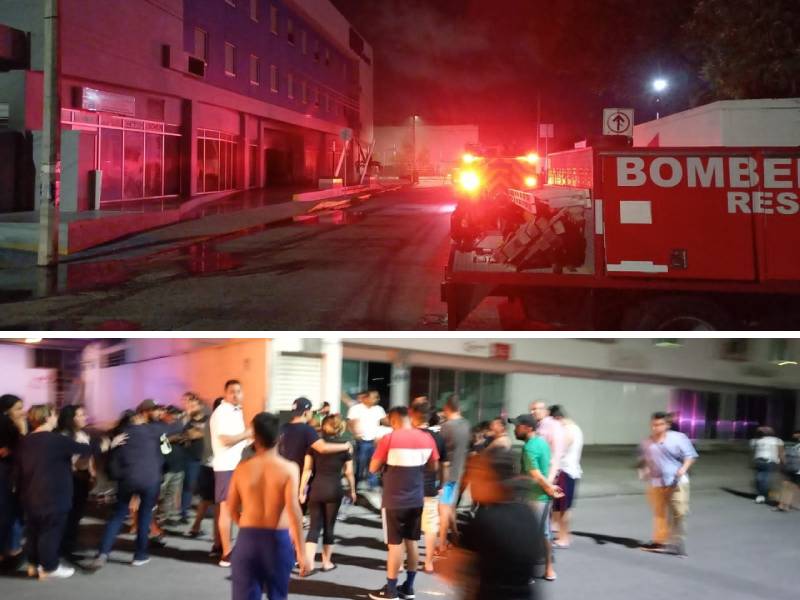 Cinco personas rescatadas en incendio de un hotel en Playa del Carmen
