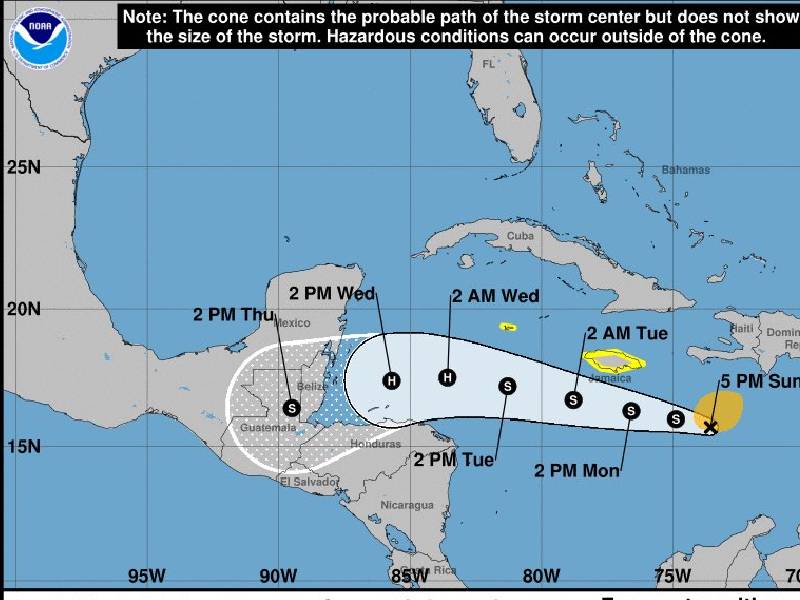 Se formó el Potencial Ciclón Tropical número “Quince” en el Mar Caribe