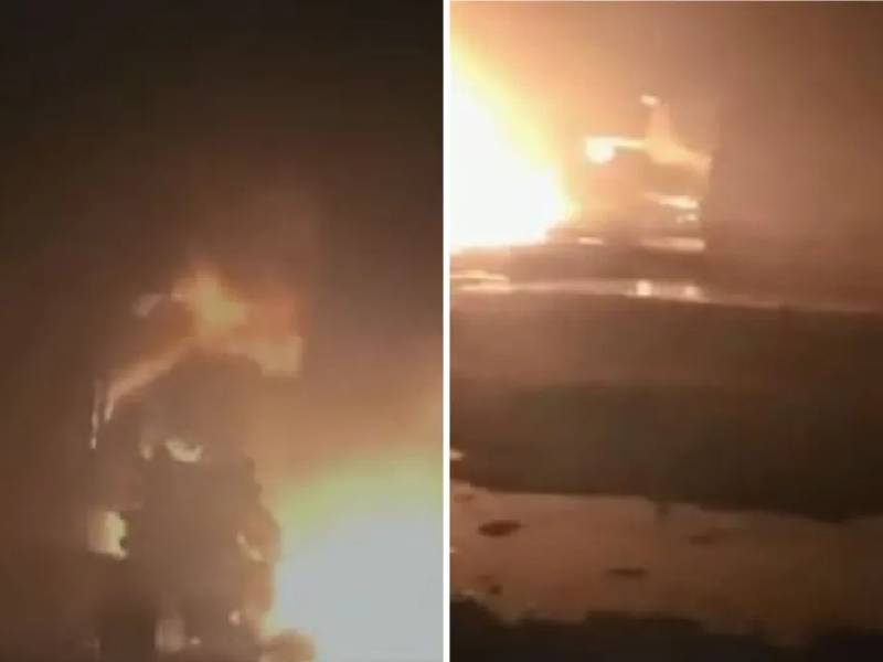 Video. Se incendia fábrica de velas en Puebla