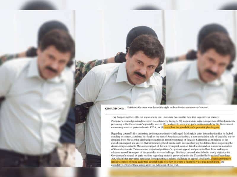“El Chapo” alega que tuvo mala defensa y que buscaba declararse culpable