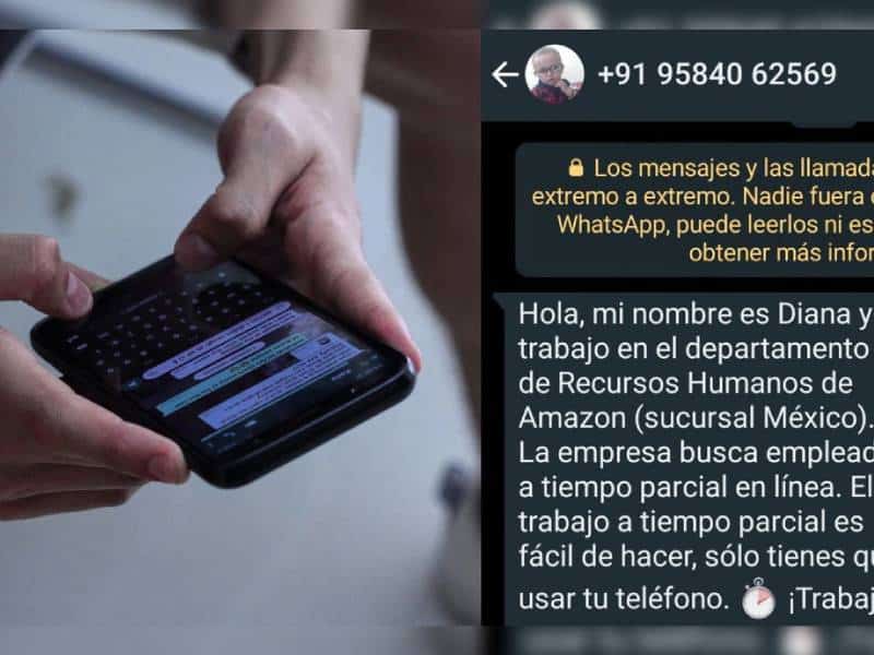 Circula en Cancún a través de Whatsapp oferta fraudalenta de empleo