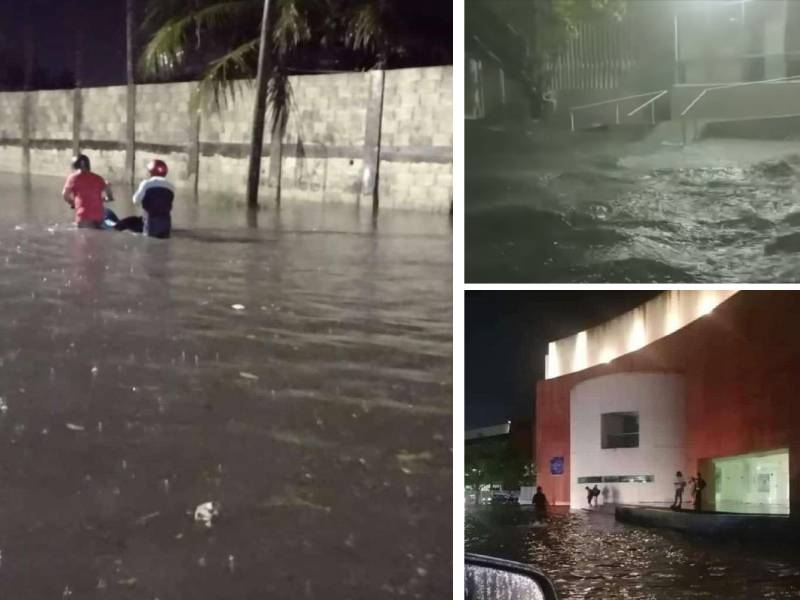 Se registran inundaciones en Ciudad del Carmen, Campeche