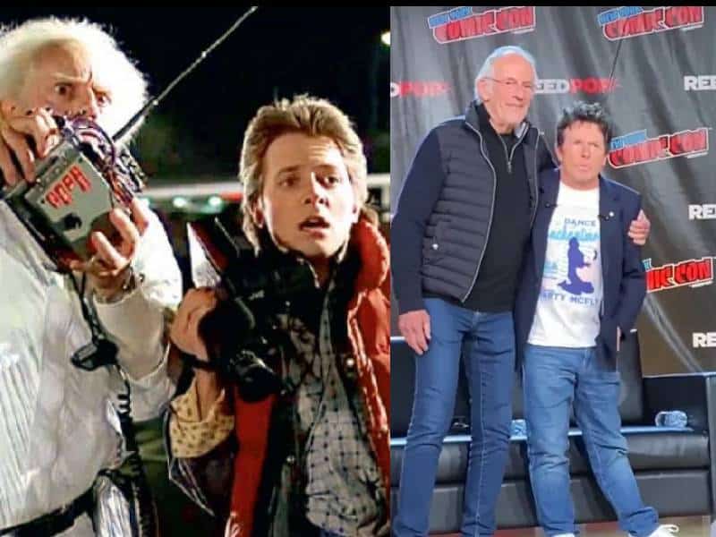 Chris Lloyd y Michael J. Fox se reencontraron en la Comic Con, de Nueva York, este fin de semana y el público estalló en júbilo