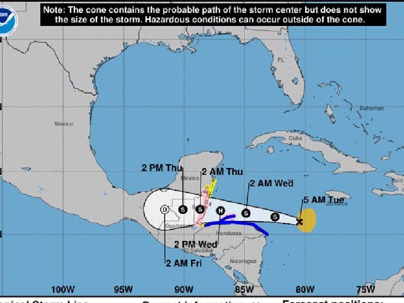 En alerta verde tres municipios de Quintana Roo por tormenta tropical “Lisa”