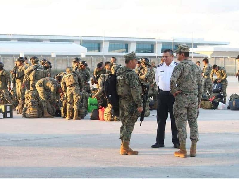 Llega a Quintana Roo personal de la Marina para reforzar labores de seguridad