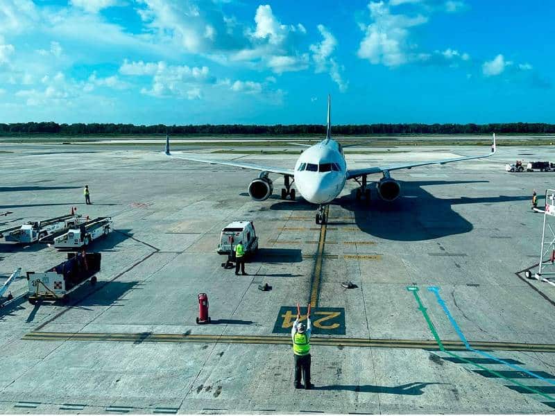 El aeropuerto de Cancún, con 539 vuelos y una conexión con 36 destinos de Norteamérica