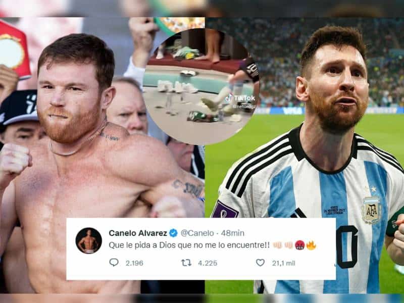 Canelo amenaza a Messi por “patear” playera de México
