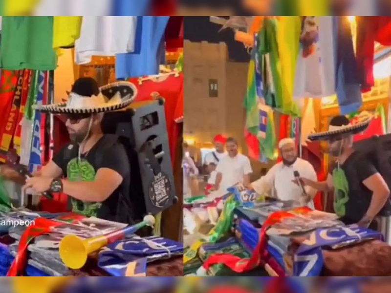 TikTok: ¡Llévele, llévele! Aficionado mexicano imita al vendedor de cobijas en Qatar