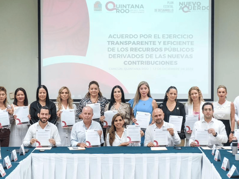 Empresarios firman con Mara Lezama acuerdo solidario para saldar deuda económica y social de Quintana Roo