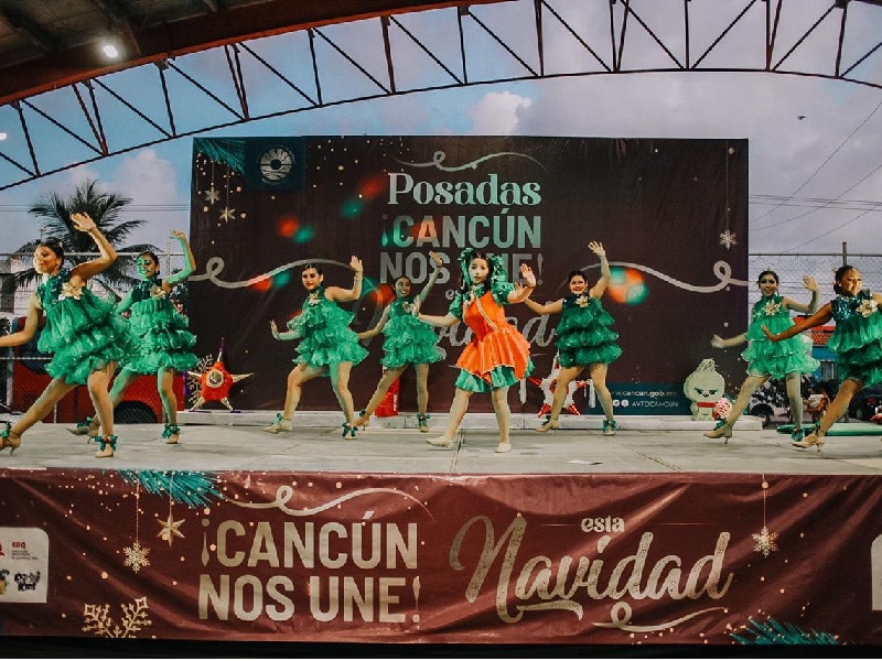 Festejan segunda posada “Cancún nos une esta Navidad”