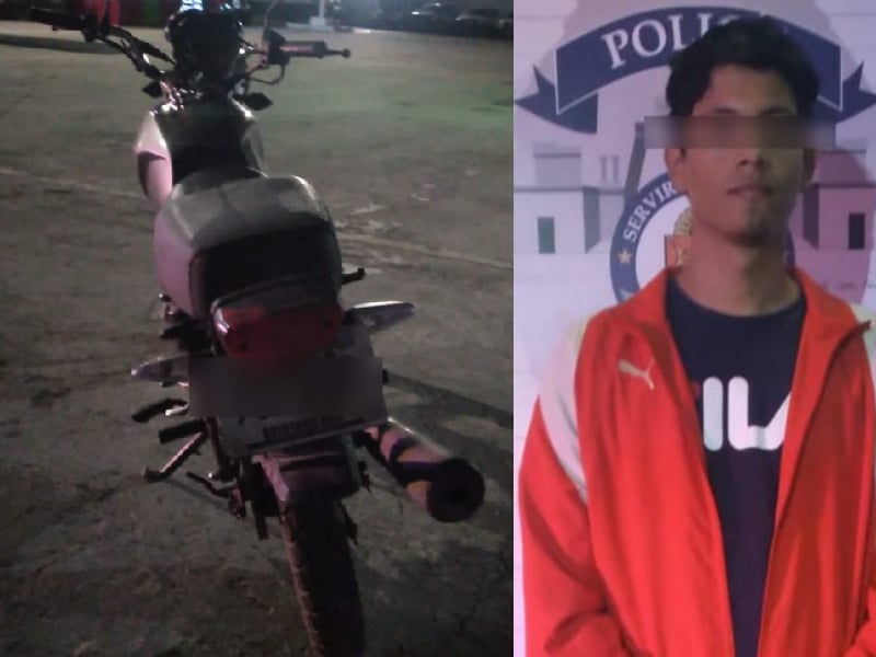 Detienen a sujeto en Plaza Las Américas de Cancún con motocicleta robada