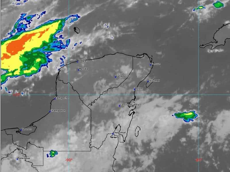Miércoles con lluvias aisladas en Quintana Roo