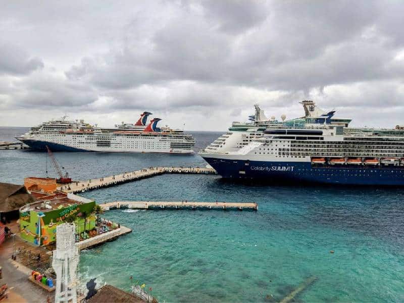 Siete cruceros con más de 18 mil pasajeros llegan a Cozumel para festejar la Navidad