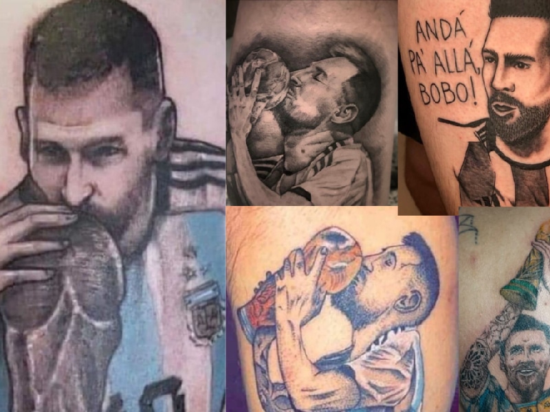 Fiebre mundialista en Argentina: llevar a Messi y la Copa del Mundo en la piel