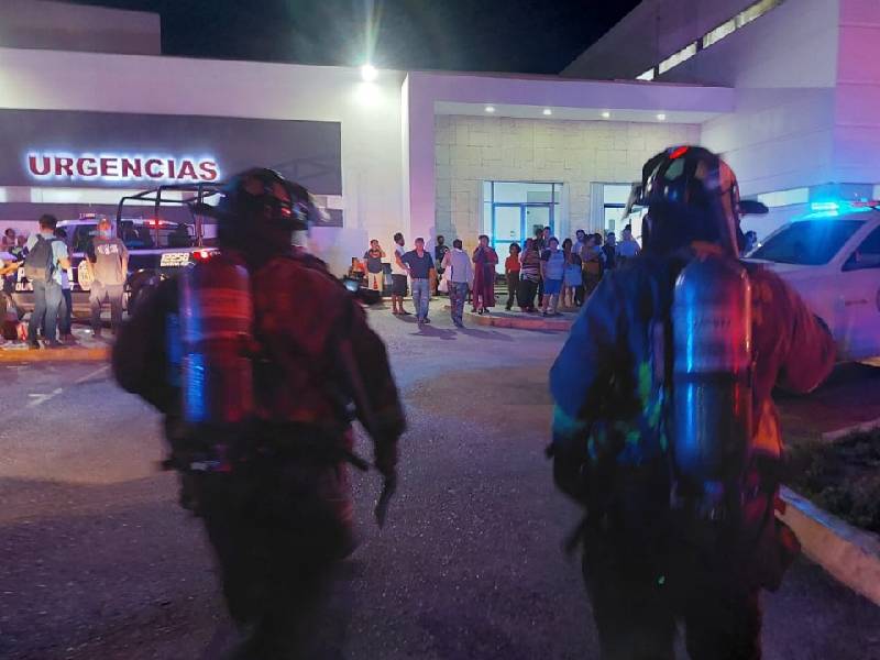 Evacúan área de pediatría en Hospital General de Cancún por conato de incendio