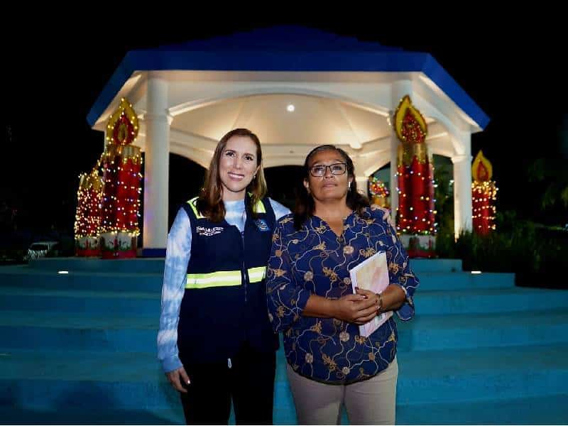 Atenea Gómez supervisa últimos avances de la obra del parque de la Colonia La Gloria