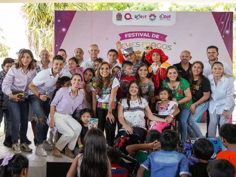Entre tradiciones y rosca Mara Lezama festeja Día de Reyes con familias de Cancún