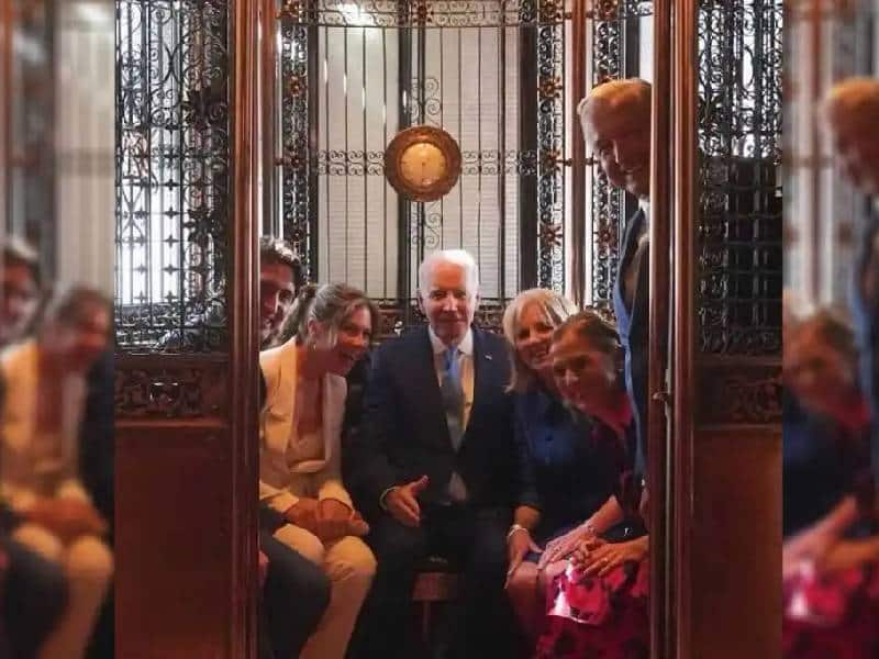 ¿Qué pasó en el elevador entre AMLO, Biden y Trudeau?