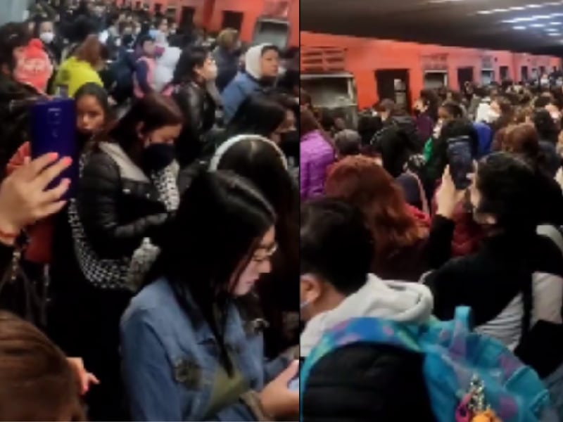 Reportan usuarios desalojo en Línea 3 del Metro en estación Niños Héroes