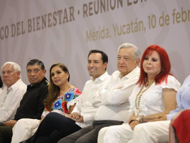 Gobernadores de la Península de Yucatán revisan con AMLO avances al proyecto de Tren Maya