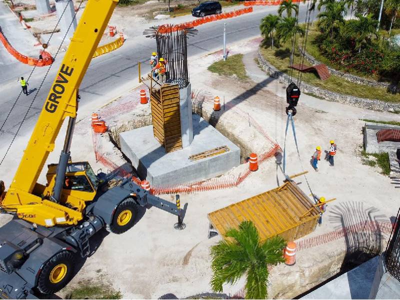 Con buen avance, las obras de infraestructura que se realizan en Cancún