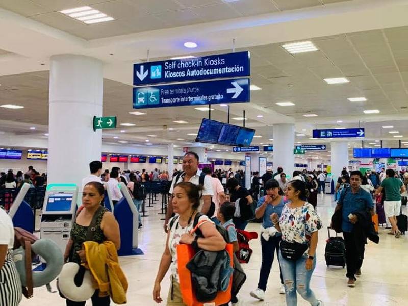 El aeropuerto de Cancún, con 548 operaciones para esta jornada