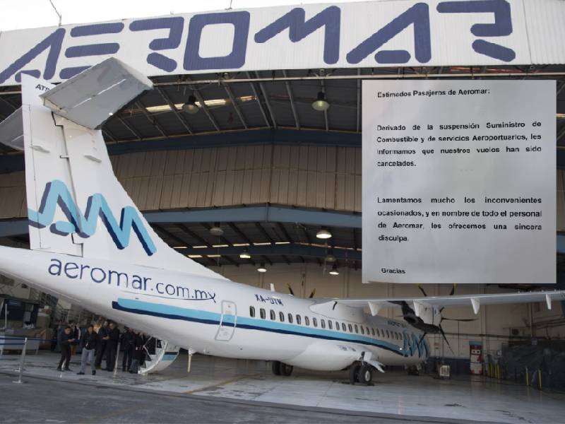 Aeromar cancela vuelos en el AICM