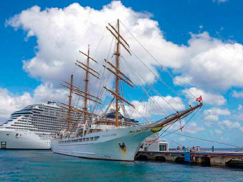 Arriba por primera vez a Cozumel el buque de lujo Sea Cloud Spirit