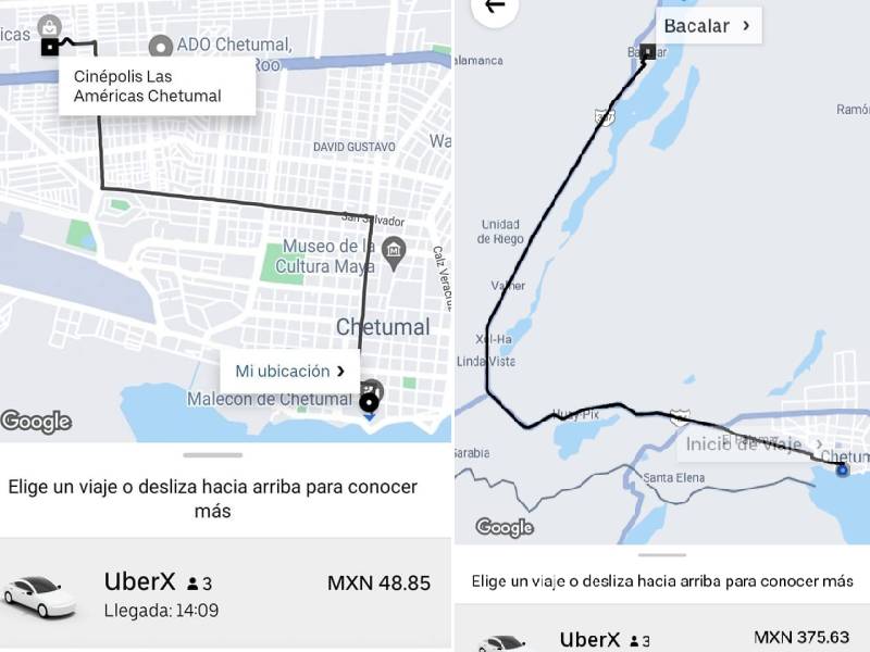 Uber ya opera en Chetumal