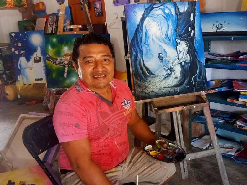 Artista maya expondrá en E.E.U.U.