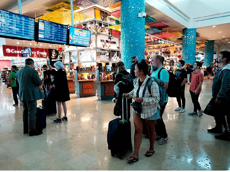 El aeropuerto de Cancún, con 554 vuelos mediante 42 aerolíneas