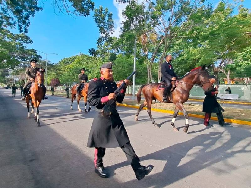 Ejército y Guardia Nacional rememoran en Chetumal, "La Marcha de la Lealtad"