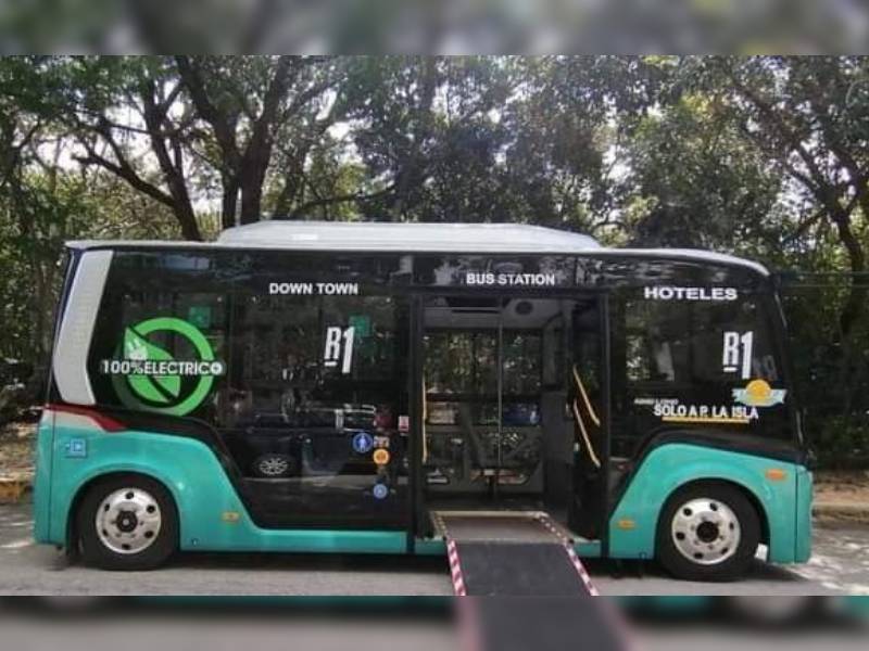 Presentan nuevo autobús eléctrico en Cancún