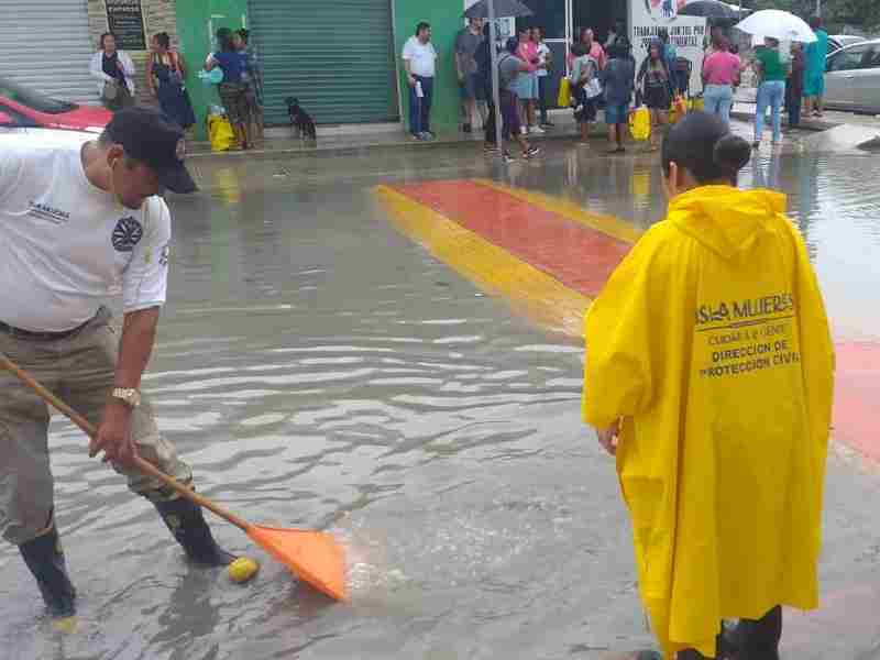 Mínima afectación en Isla Mujeres por lluvia de las últimas horas