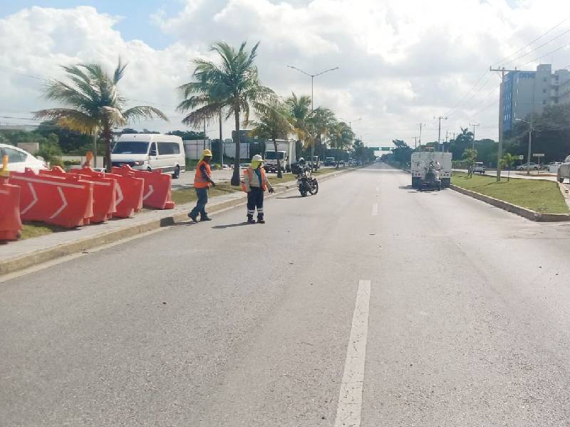 Reanuda temporalmente tránsito municipal vialidad sin cortes sobre el Boulevard Colosio 