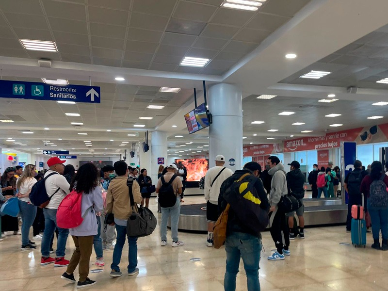 El aeropuerto de Cancún, con 573 vuelos y una conexión con 22 países