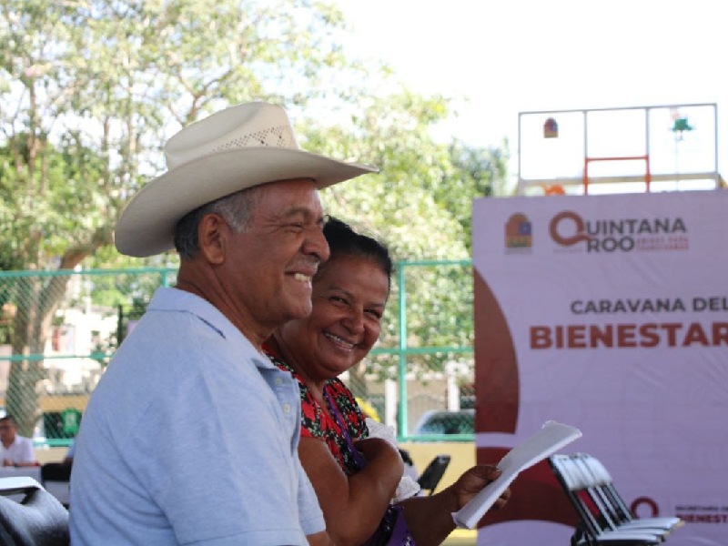 Familias de Pucté en el sur de Quintana Roo se benefician con la Caravana del Bienestar (1)