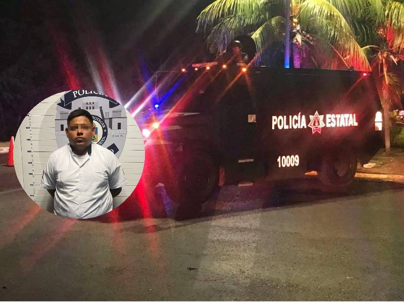 Taxista detenido en zona hotelera de Cancún por amenazar con un cuchillo a turista