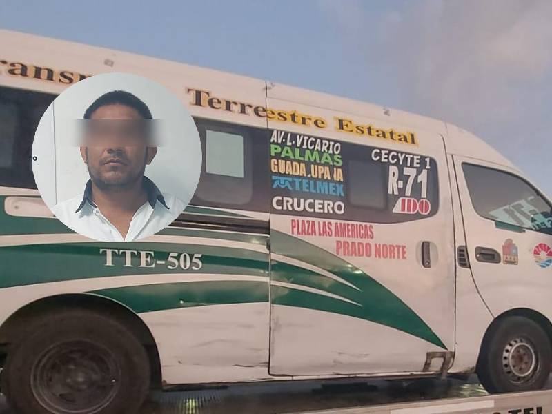 Obligan a detenerse a imprudente operador del transporte público en Cancún