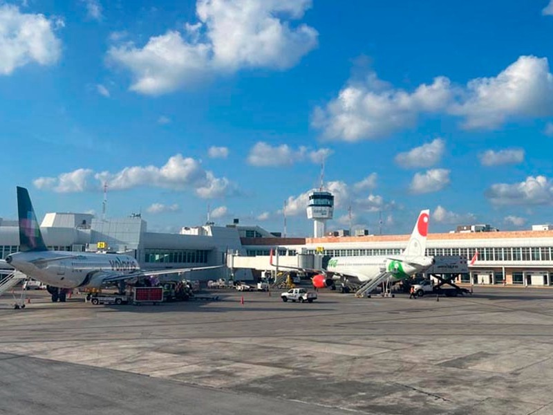 El aeropuerto de Cancún, con 546 operaciones este día