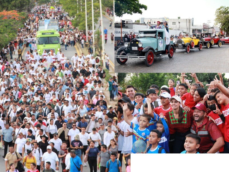 Encabeza Ana Paty Peralta desfile de los cancunenses con más de 13 mil participantes