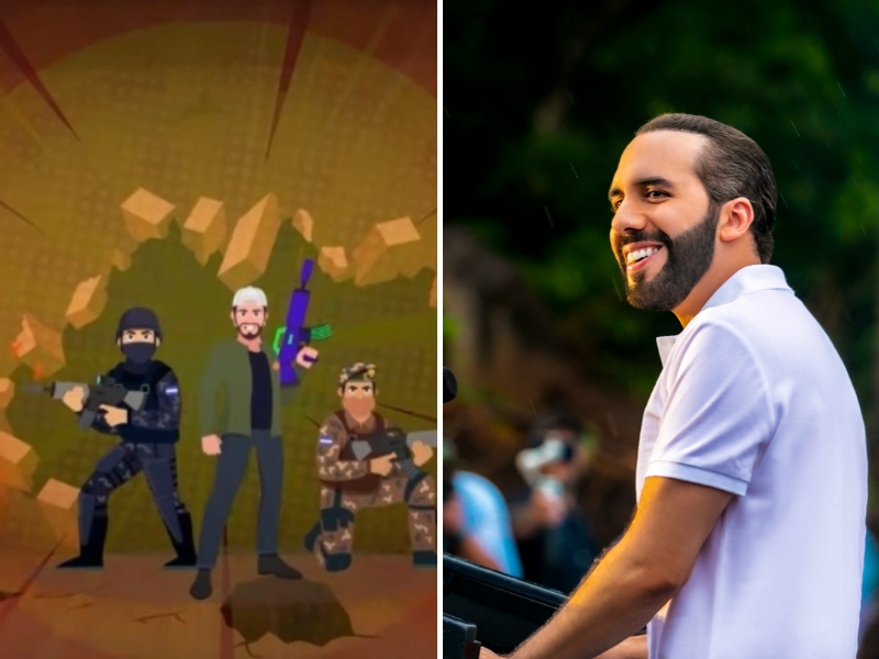 Nayib Bukele inspira videojuego que 'combate' a las pandillas