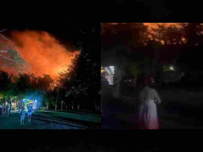 Desalojo de paseantes en los balnearios por incendio en Xul-Há