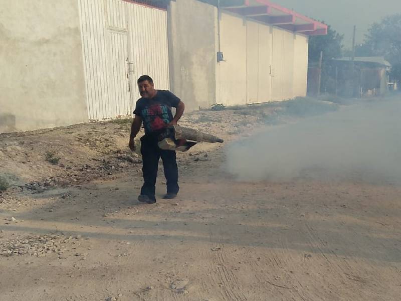 Ayuntamiento de OPB lleva a cabo fumigaciones en colonia ampliación Santa Isabel 