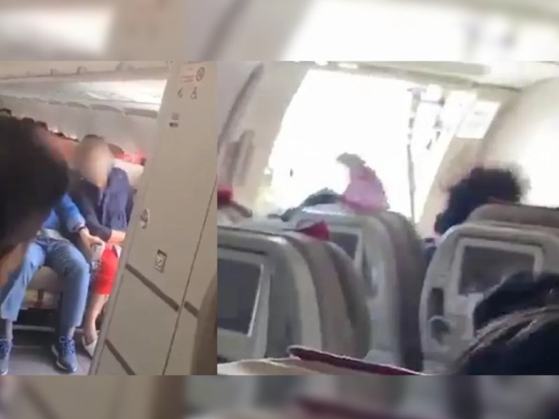 Video: Hombre abre la puerta de un avión en pleno vuelo