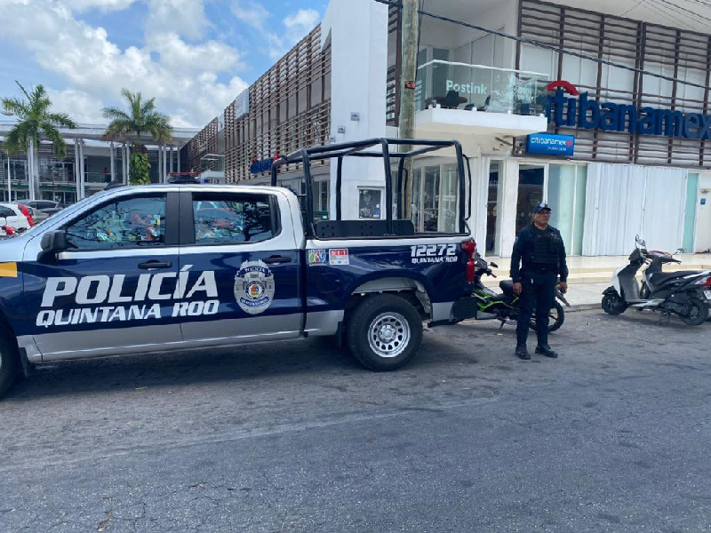 Realizan operativo especial de vigilancia en bancos de Cozumel