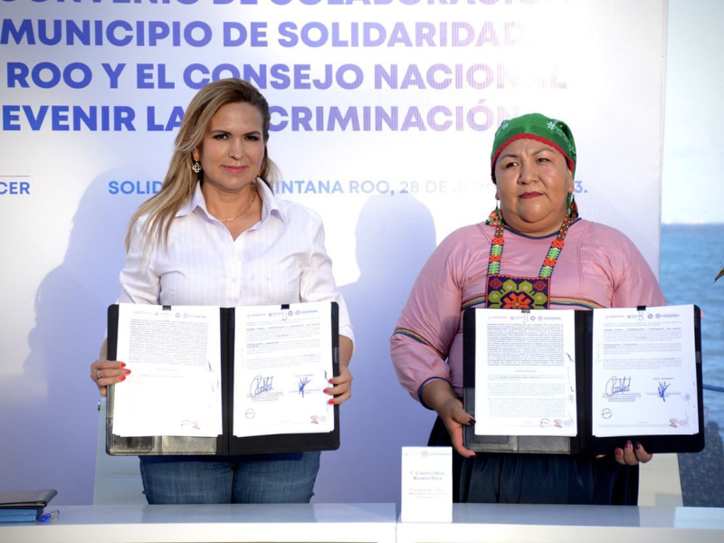 Firman convenio para erradicar la discriminación en Solidaridad