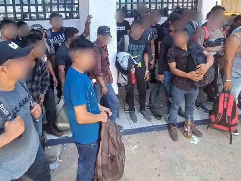 Hallan a 129 migrantes dentro de torton en Veracruz; 19 niños entre ellos